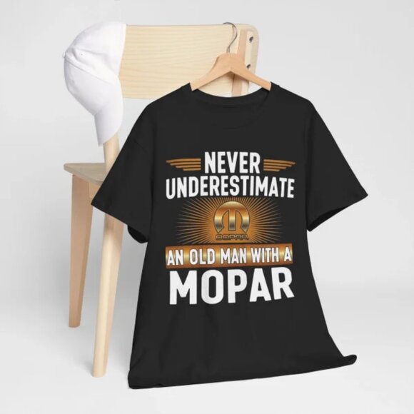 Never Underestimate An Old Man With A Mopar vintag T-Shirts Heavyweight T-shirt - Picture 3 of 7